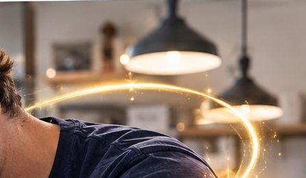Pendant lights over a kitchen counter